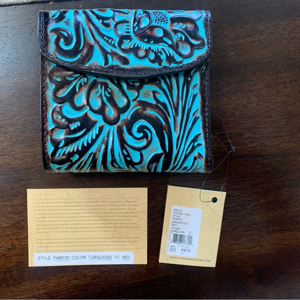 Patricia Nash leather bifold wallet